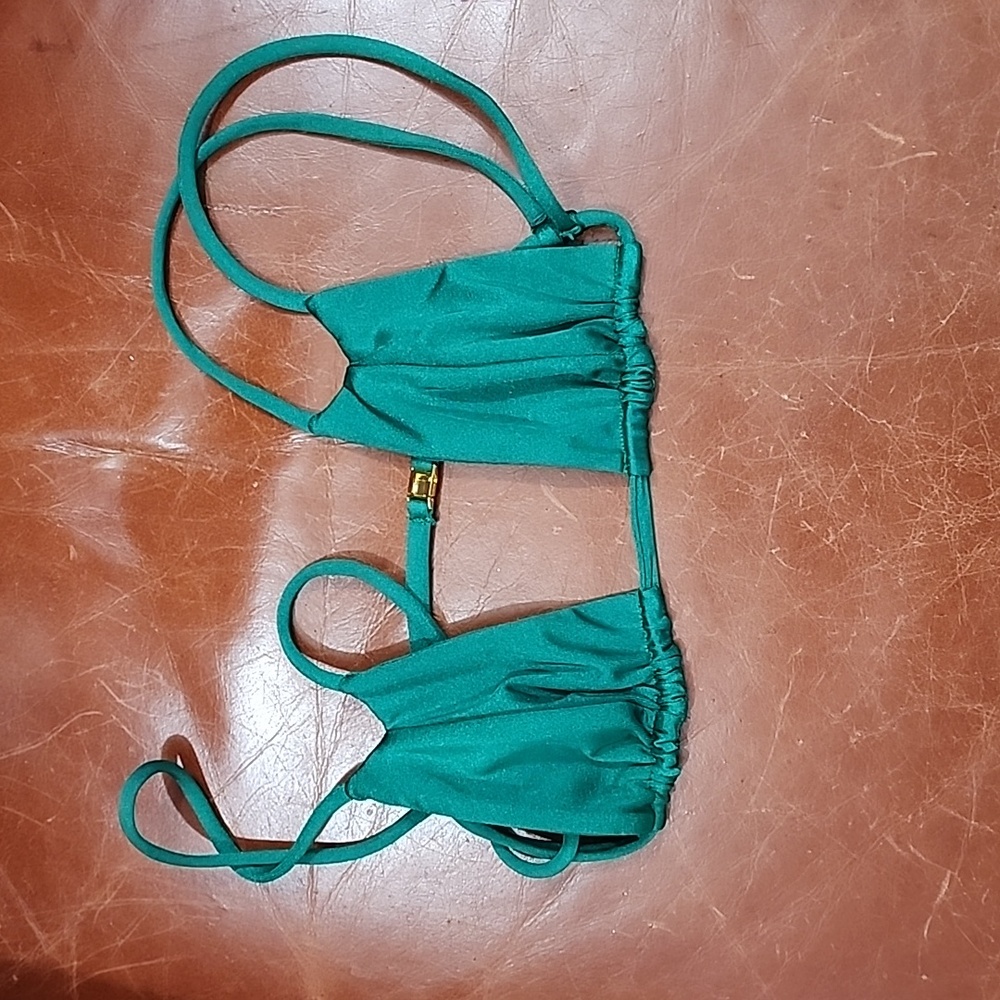 Sommer Swim green bikini top, XS